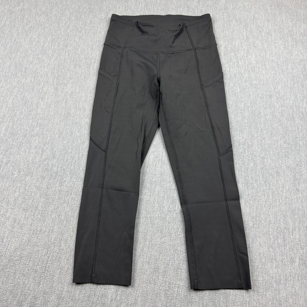 Lululemon Leggings Women 4 Gray Fast Free Crop Ii 19" Yoga Training Gym Pants